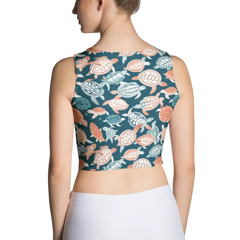Shells At Sea on Crop Top — Back