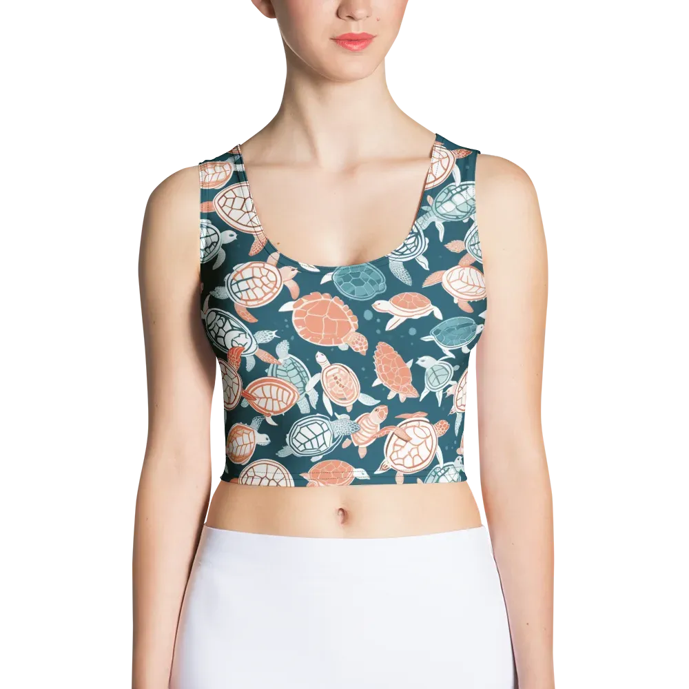 Shells At Sea on Crop Top — Front