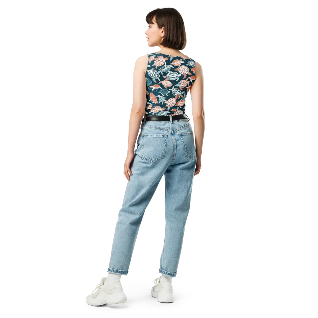 Shells At Sea on Crop Top — Back
