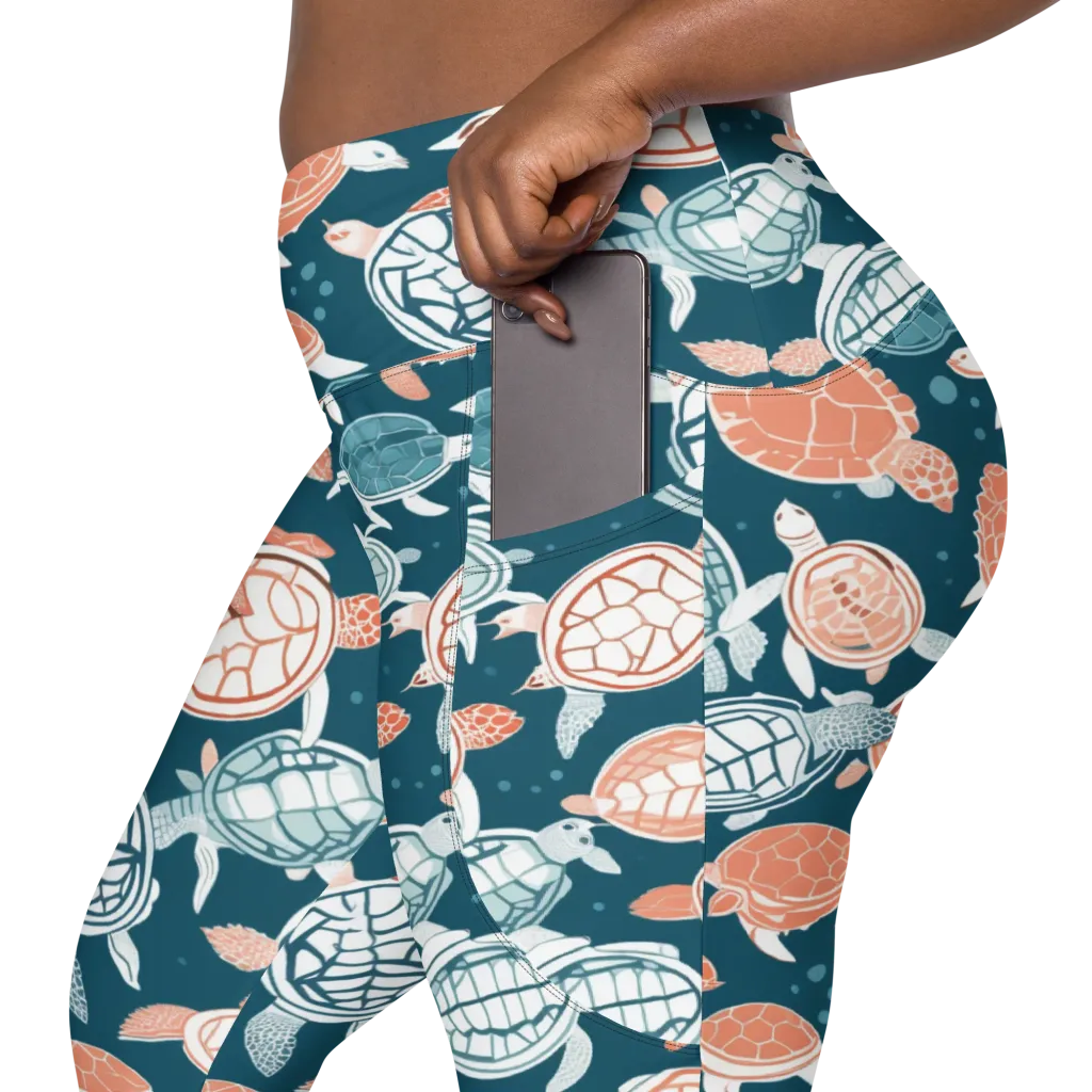 Shells At Sea on Leggings with Pockets — Product details 2