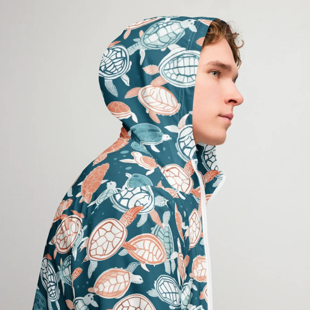 Shells At Sea on Men's Windbreaker — Right