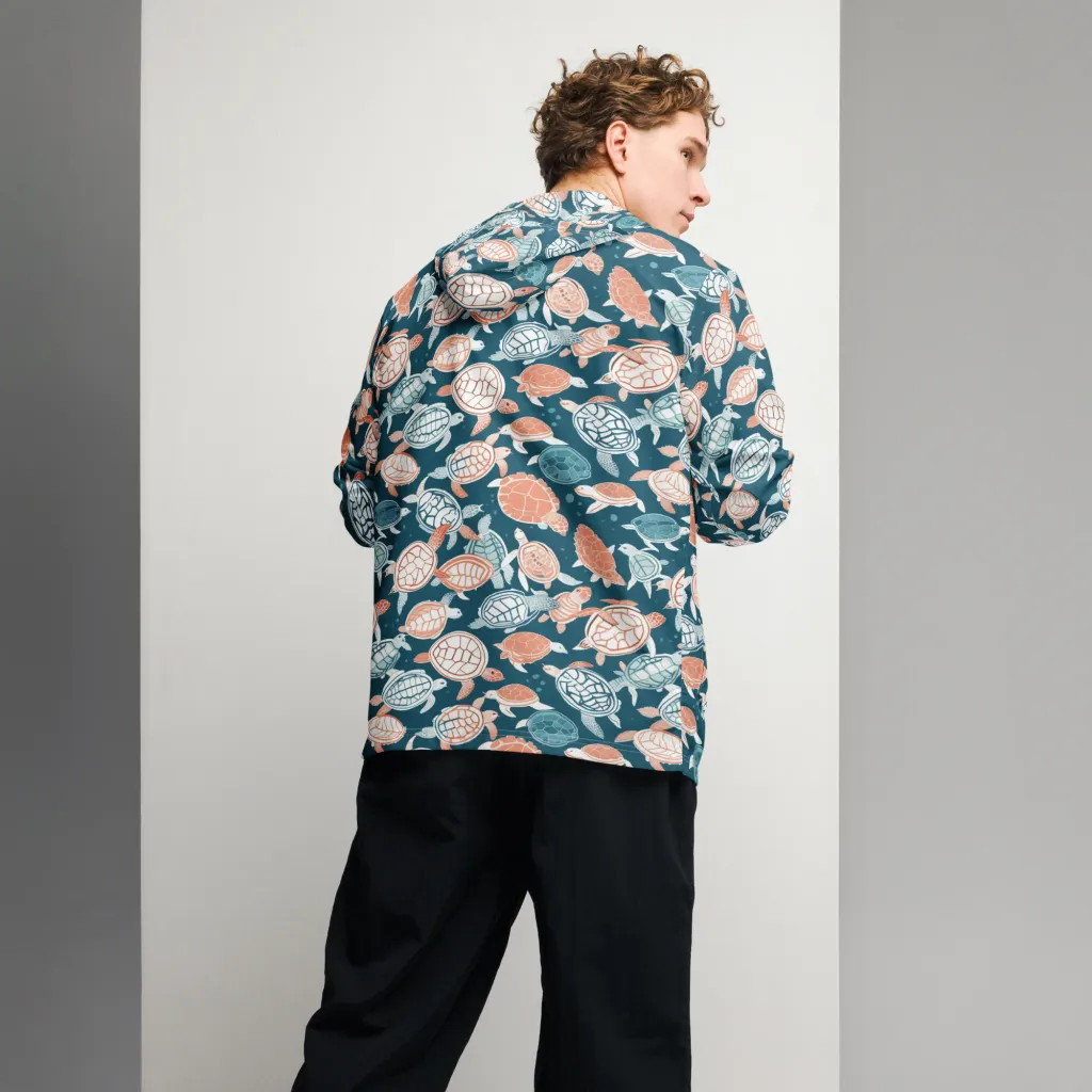 Shells At Sea on Men's Windbreaker — Back