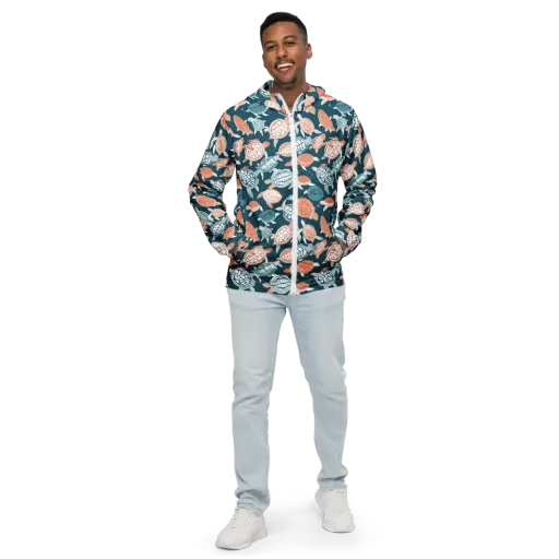 Shells At Sea on a Men's Windbreaker