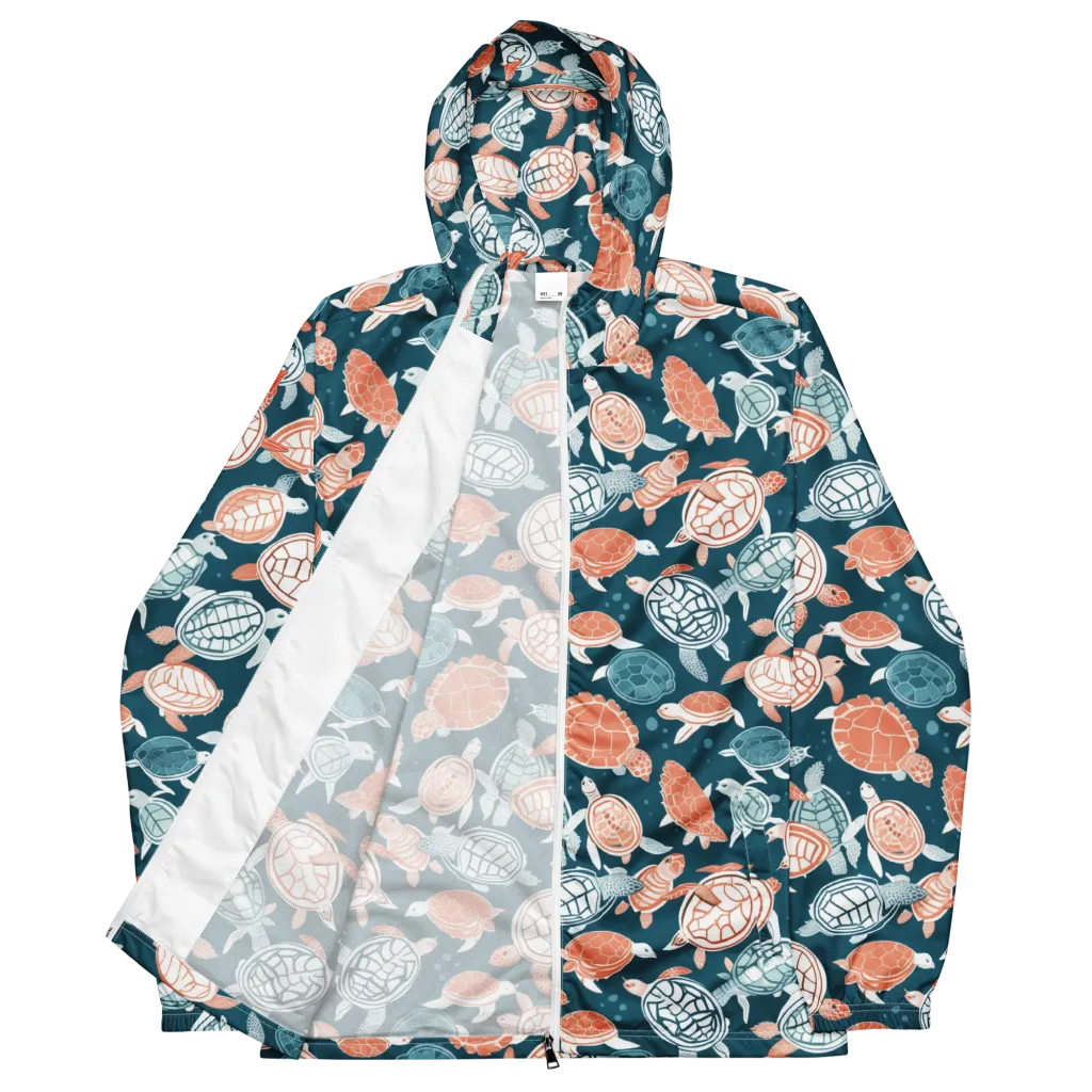 Shells At Sea on Men's Windbreaker — Front
