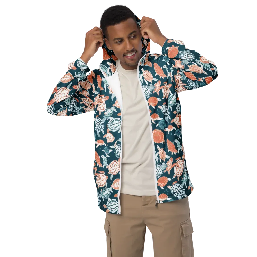 Shells At Sea on Men's Windbreaker — Front