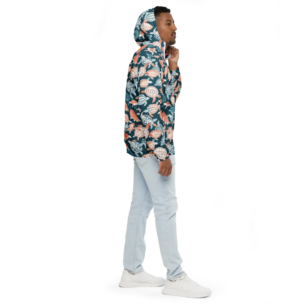 Shells At Sea on Men's Windbreaker — Right