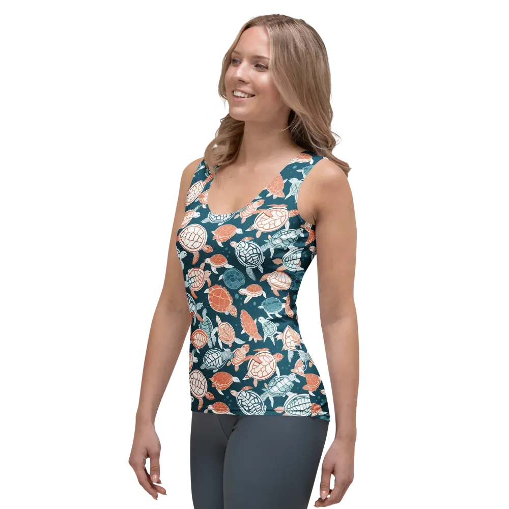 Shells At Sea on Women's Tank Top — Left Front