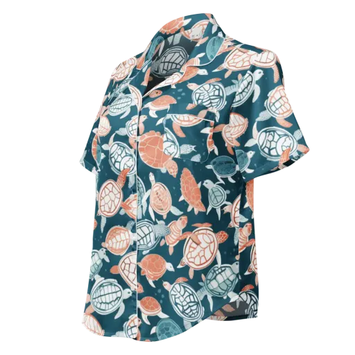 Shells At Sea on a Women's Short Sleeve Pajama Top