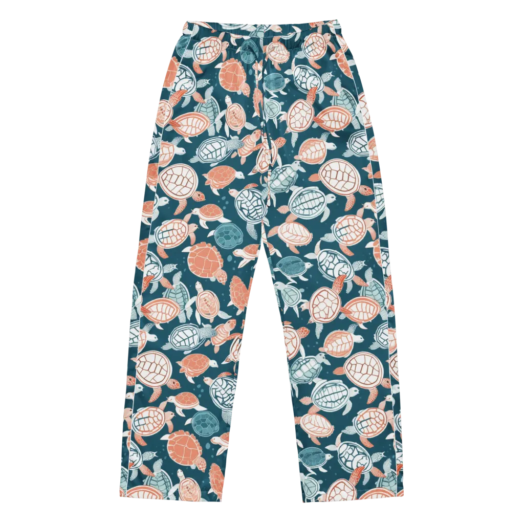 Shells At Sea on Women's Pajama Pants — Front