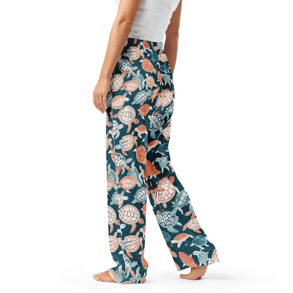 Shells At Sea on Women's Pajama Pants — Left