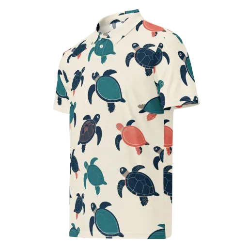 Afloat Assembly on a Men's Slim Fit Polo Shirt