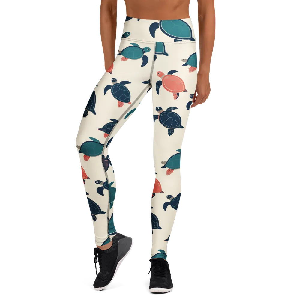 Afloat Assembly on Yoga Leggings — Front