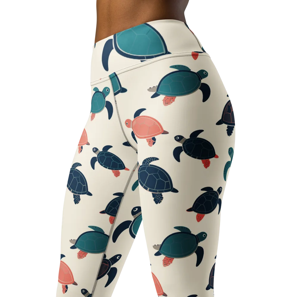 Afloat Assembly on Yoga Leggings — Left Front