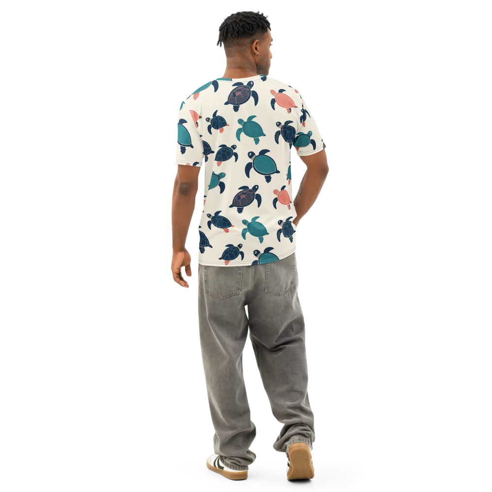 Afloat Assembly on Men's Cotton Crew Neck T-Shirt — Back