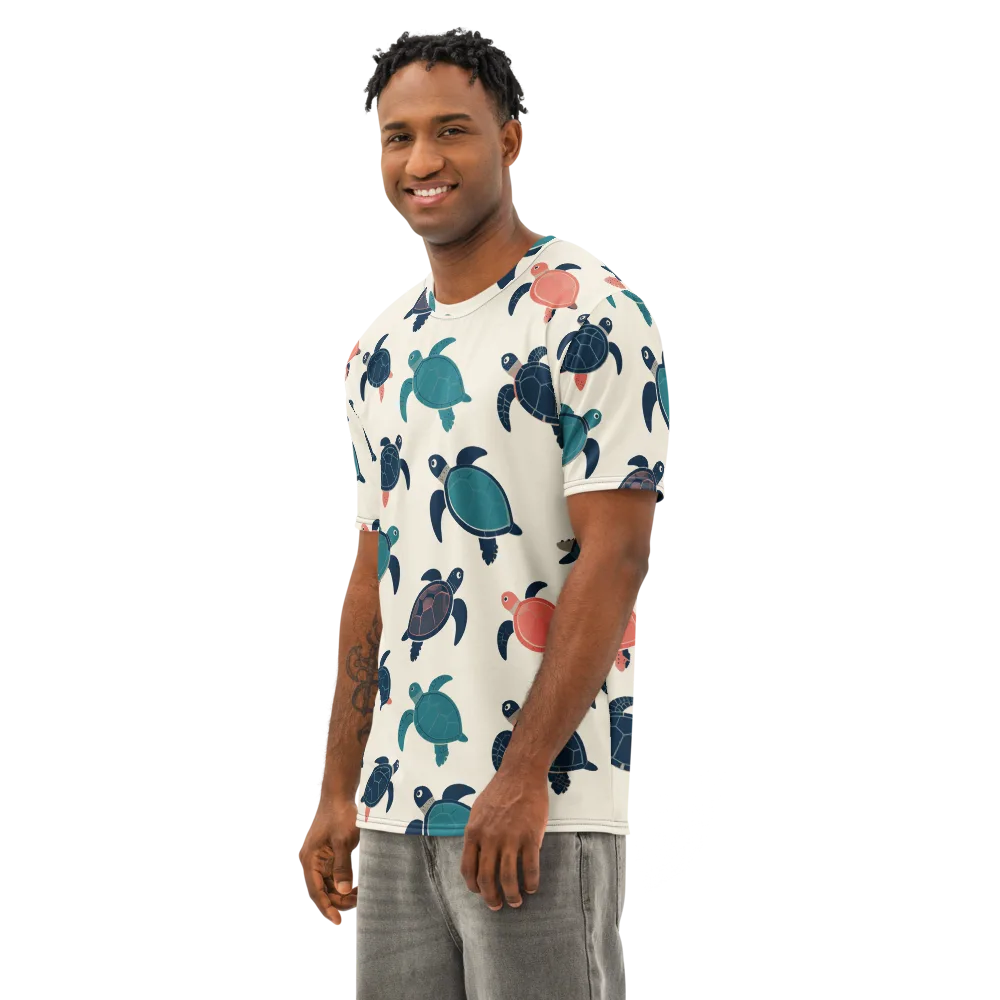 Afloat Assembly on Men's Cotton Crew Neck T-Shirt — Left Front