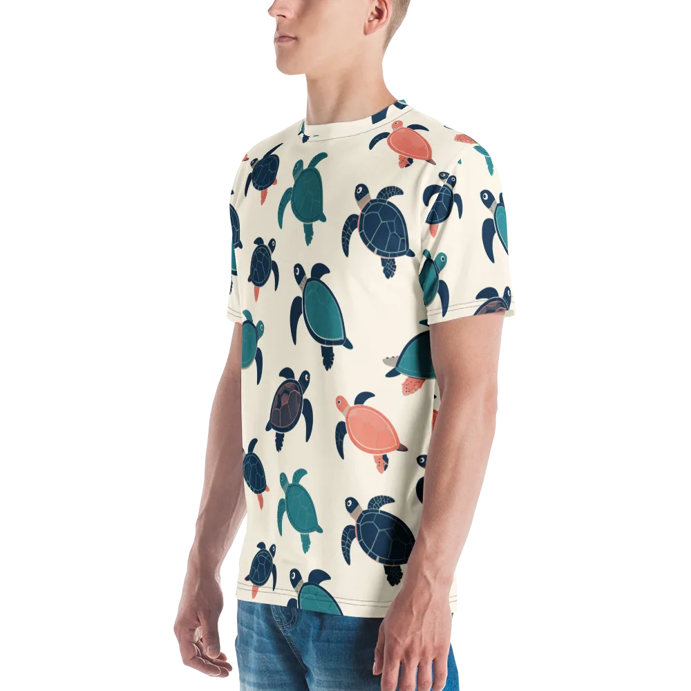 Afloat Assembly on Men's Crew Neck T-Shirt — Left