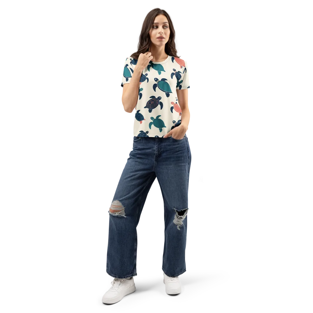 Afloat Assembly on Women's Crew Neck T-Shirt — Front