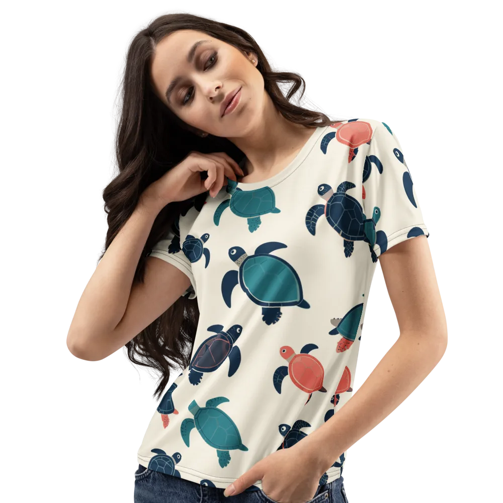 Afloat Assembly on Women's Crew Neck T-Shirt — Left Front