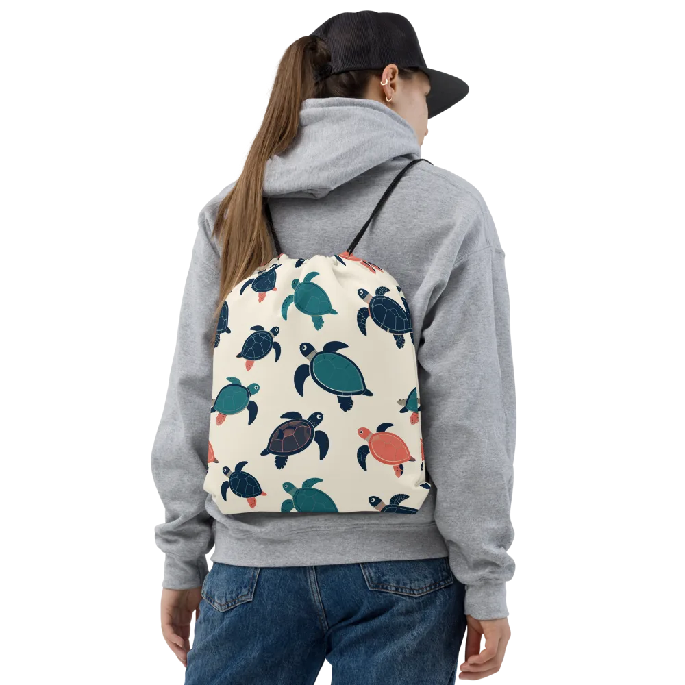 Afloat Assembly on Drawstring Bag — Front