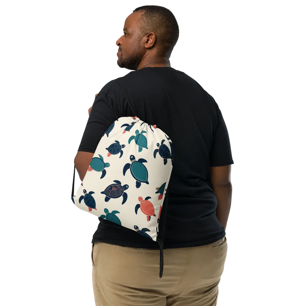 Afloat Assembly on Drawstring Bag — Front