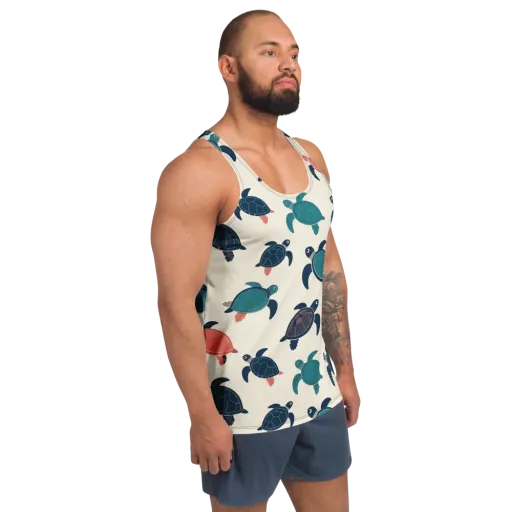 Afloat Assembly on a Men's Tank Top