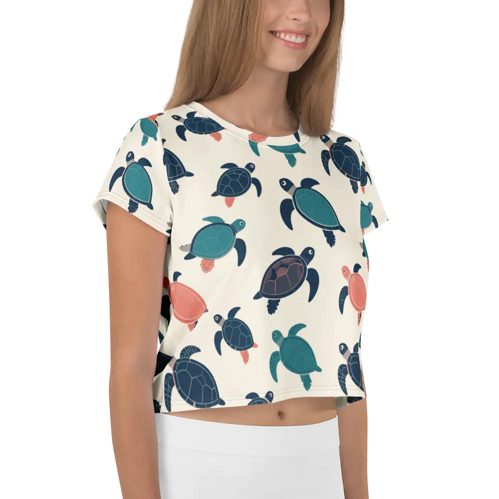 Afloat Assembly on Crop Tee — Right