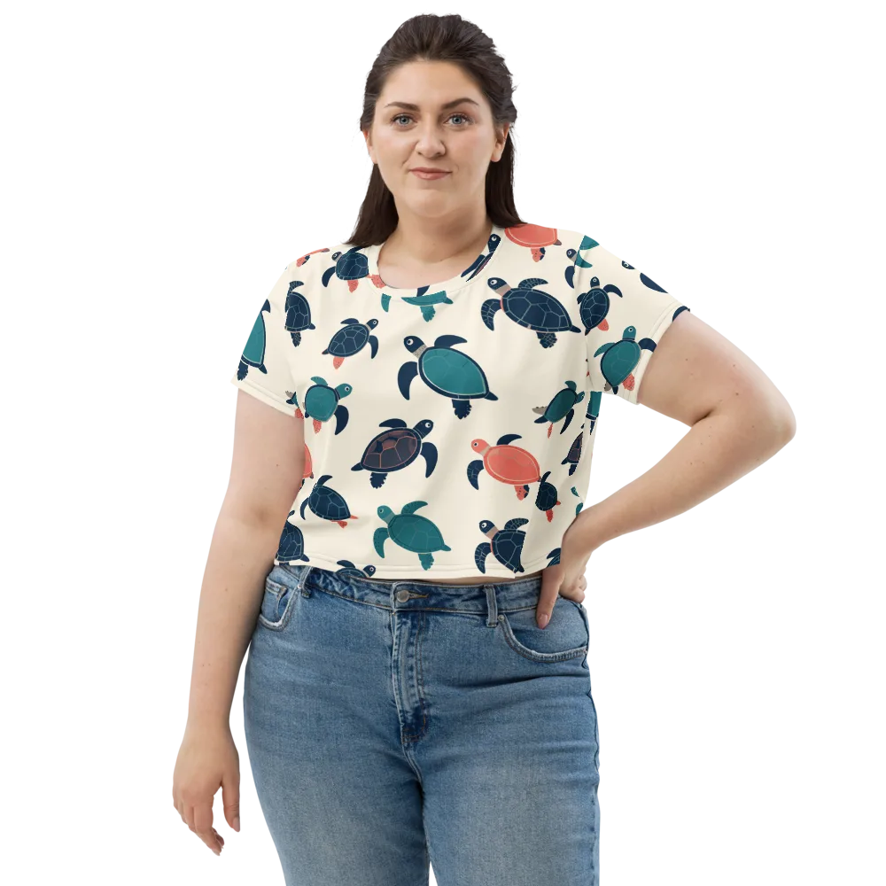 Afloat Assembly on Crop Tee — Front