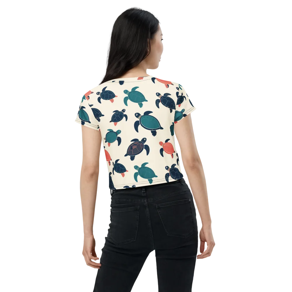 Afloat Assembly on Crop Tee — Back