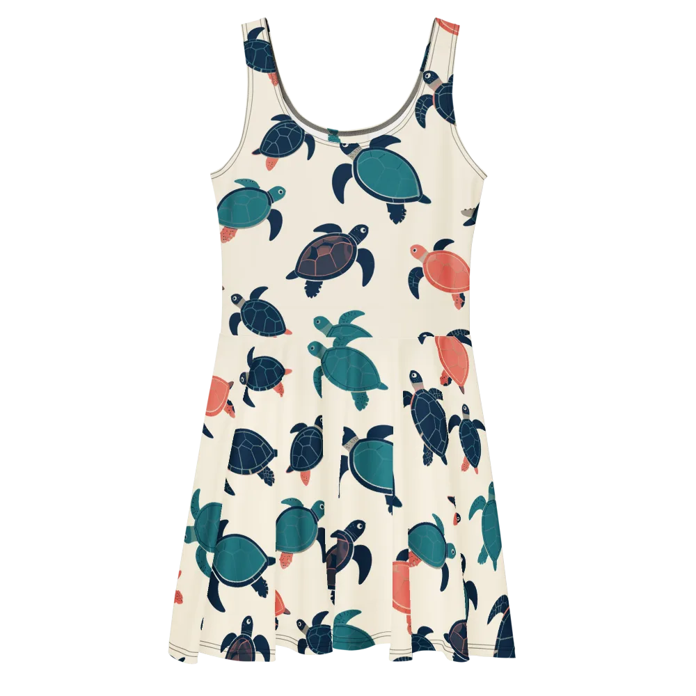 Afloat Assembly on Skater Dress — Front