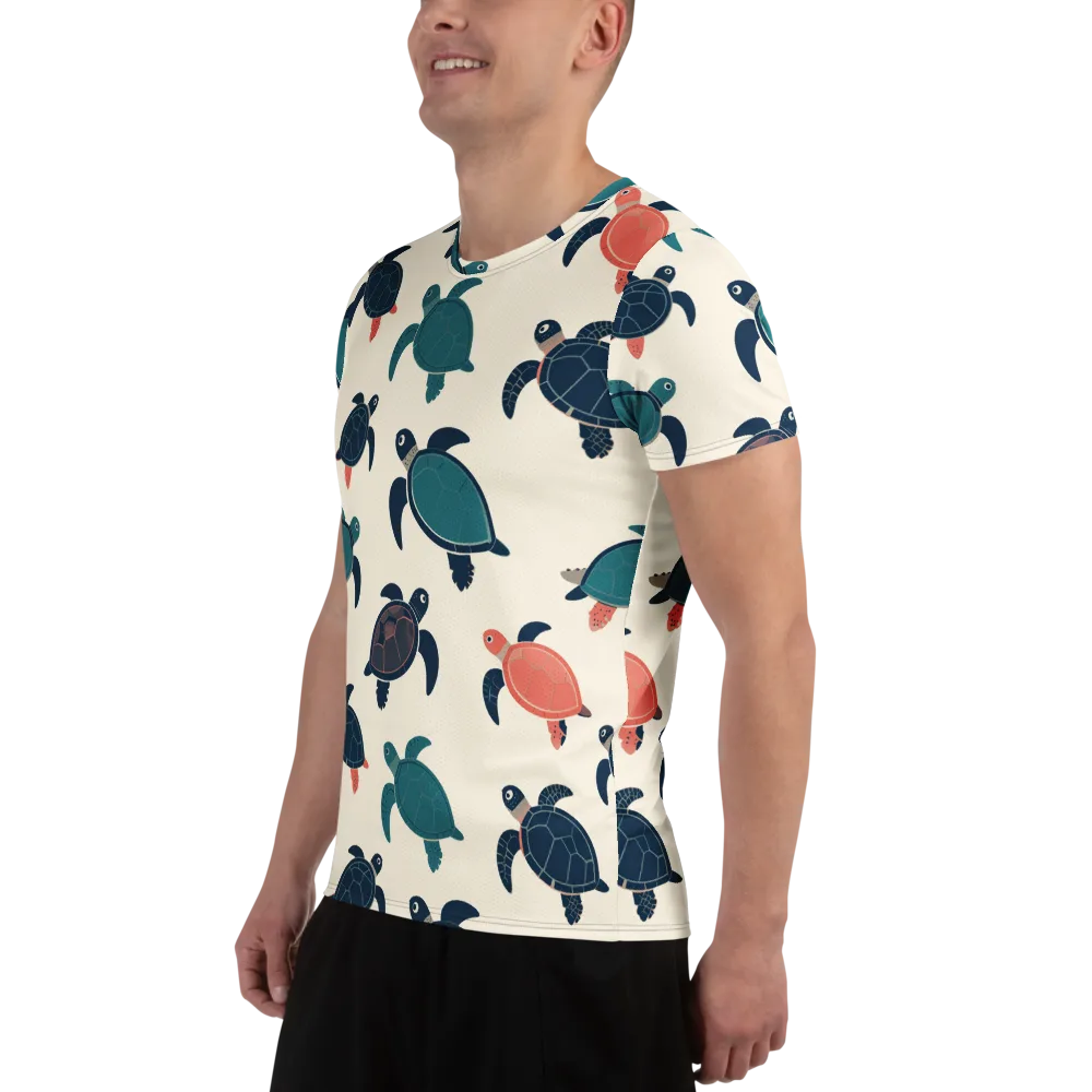Afloat Assembly on Men's Athletic T-Shirt — Left