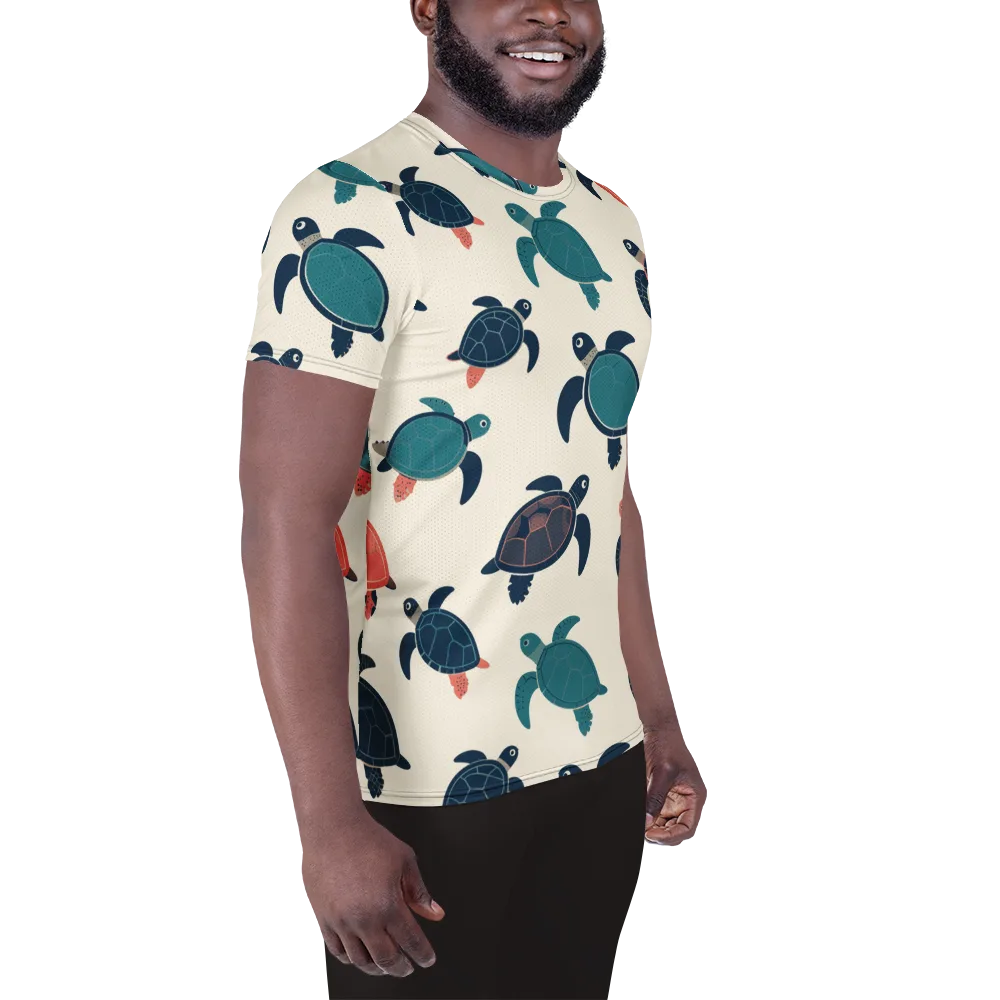 Afloat Assembly on Men's Athletic T-Shirt — Right