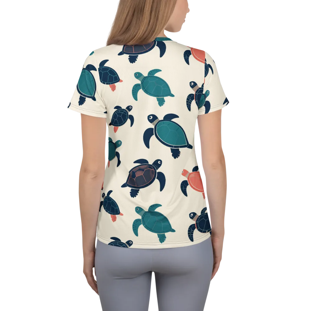 Afloat Assembly on Women's Athletic T-Shirt — Back