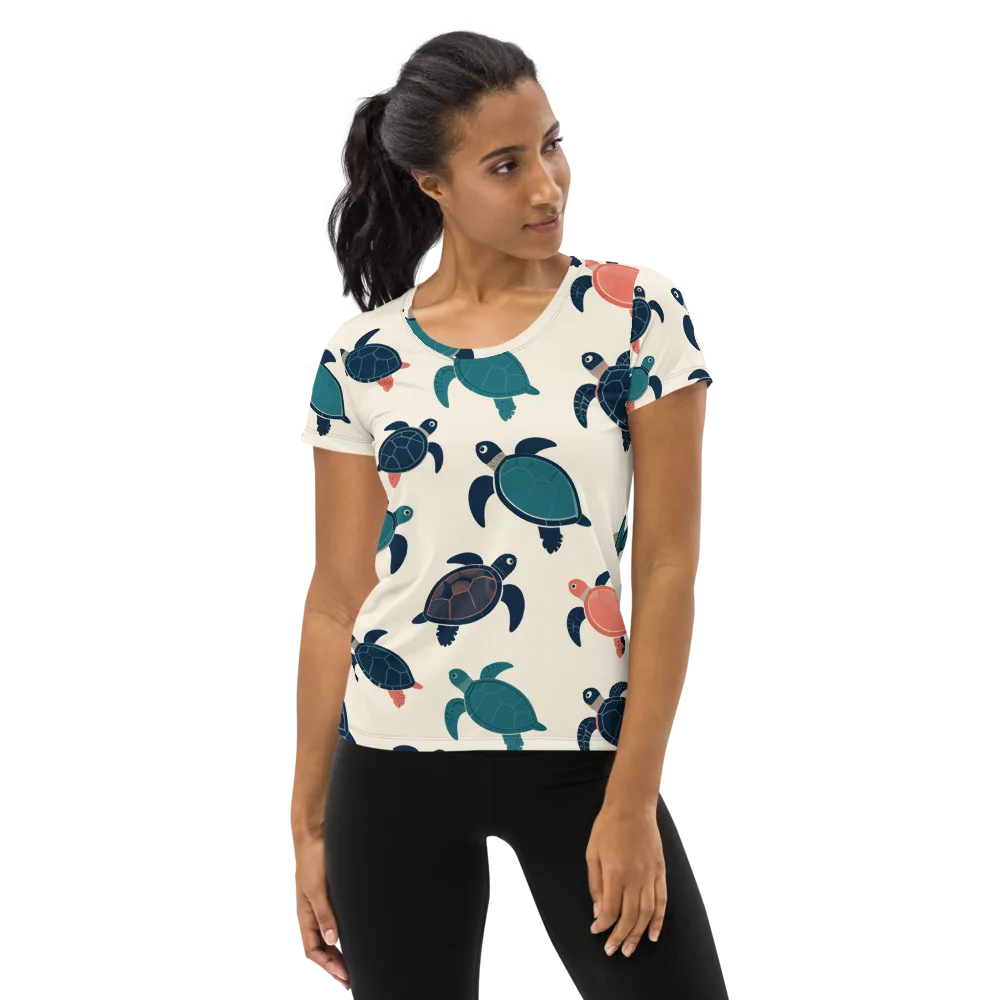 Afloat Assembly on Women's Athletic T-Shirt — Front
