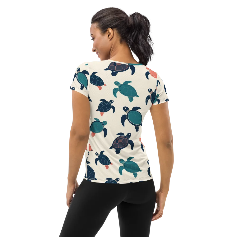 Afloat Assembly on Women's Athletic T-Shirt — Back