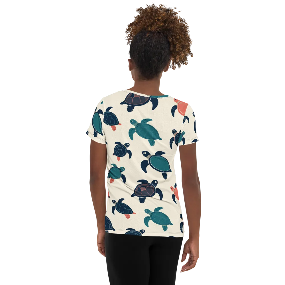 Afloat Assembly on Women's Athletic T-Shirt — Back