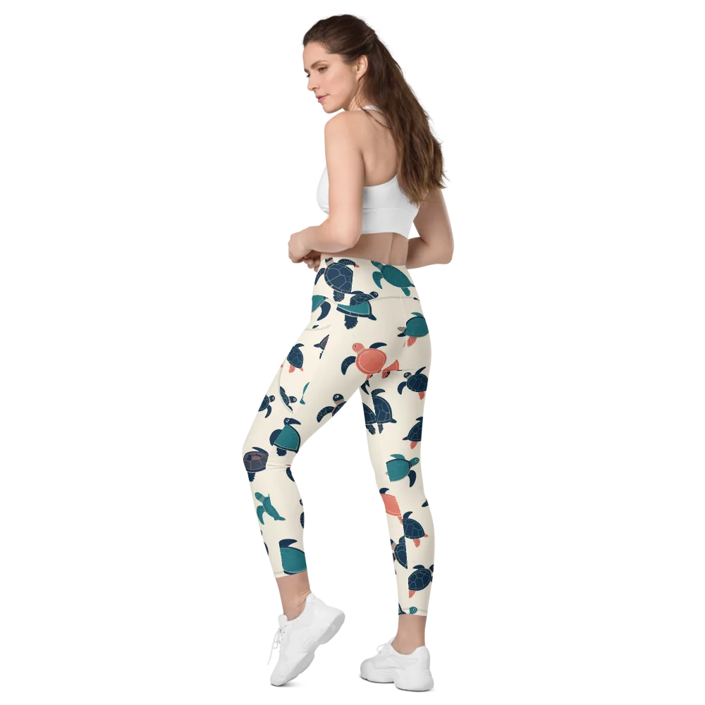 Afloat Assembly on Leggings with Pockets — Left Back