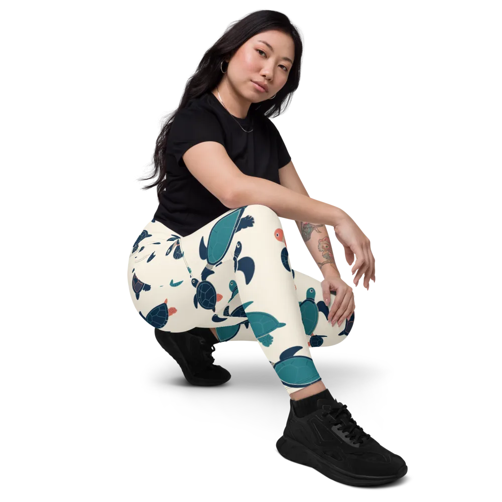 Afloat Assembly on Leggings with Pockets — Right Front