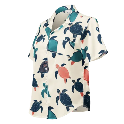 Afloat Assembly on a Women's Short Sleeve Pajama Top