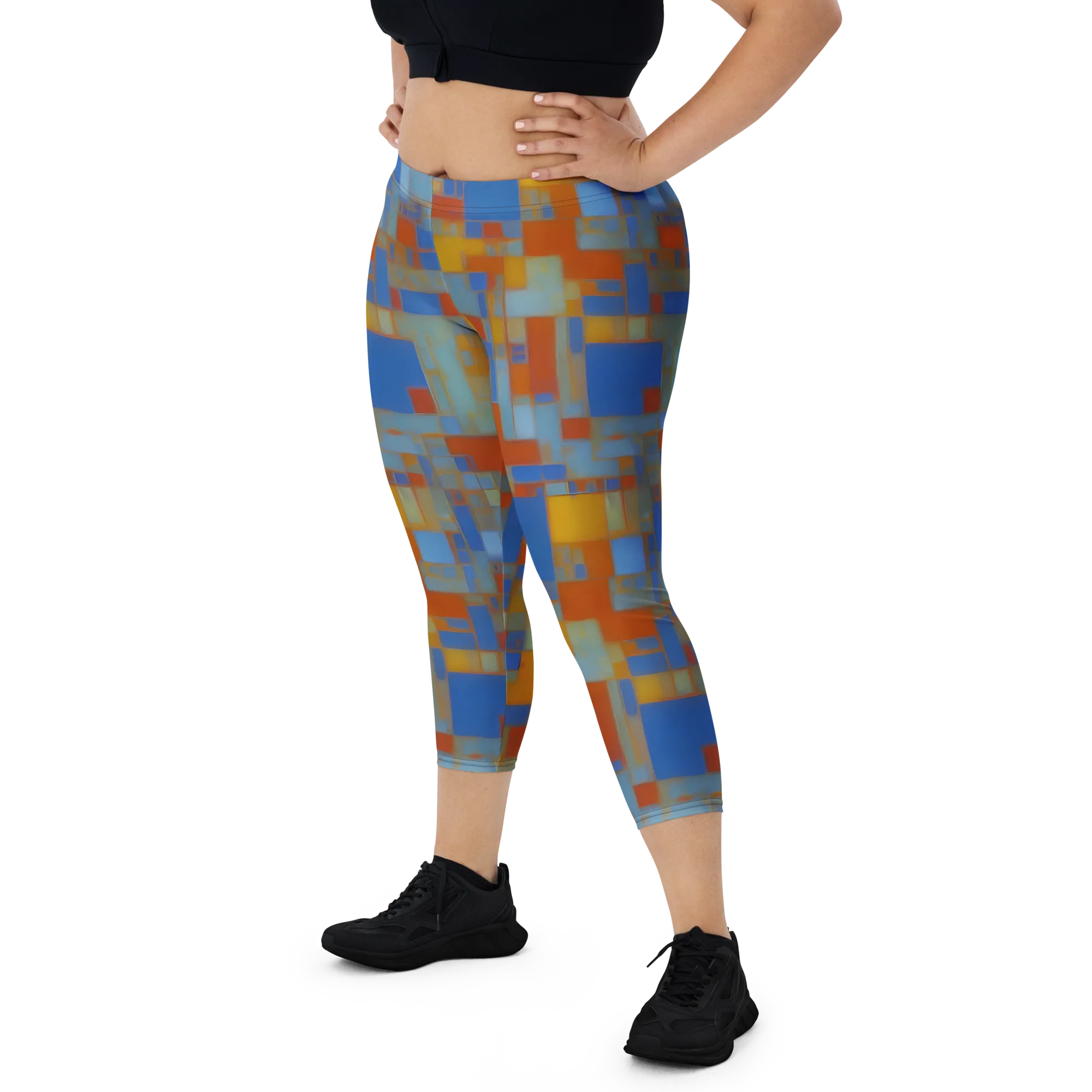 Modernist Current on Capri Leggings — Front