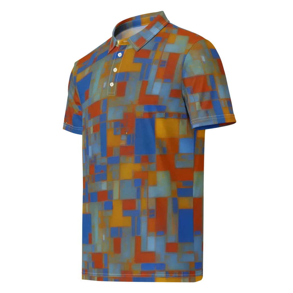 Modernist Current on Men's Slim Fit Polo Shirt — Left Front