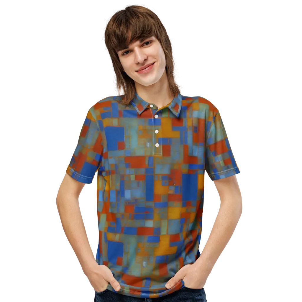 Modernist Current on Men's Slim Fit Polo Shirt — Front