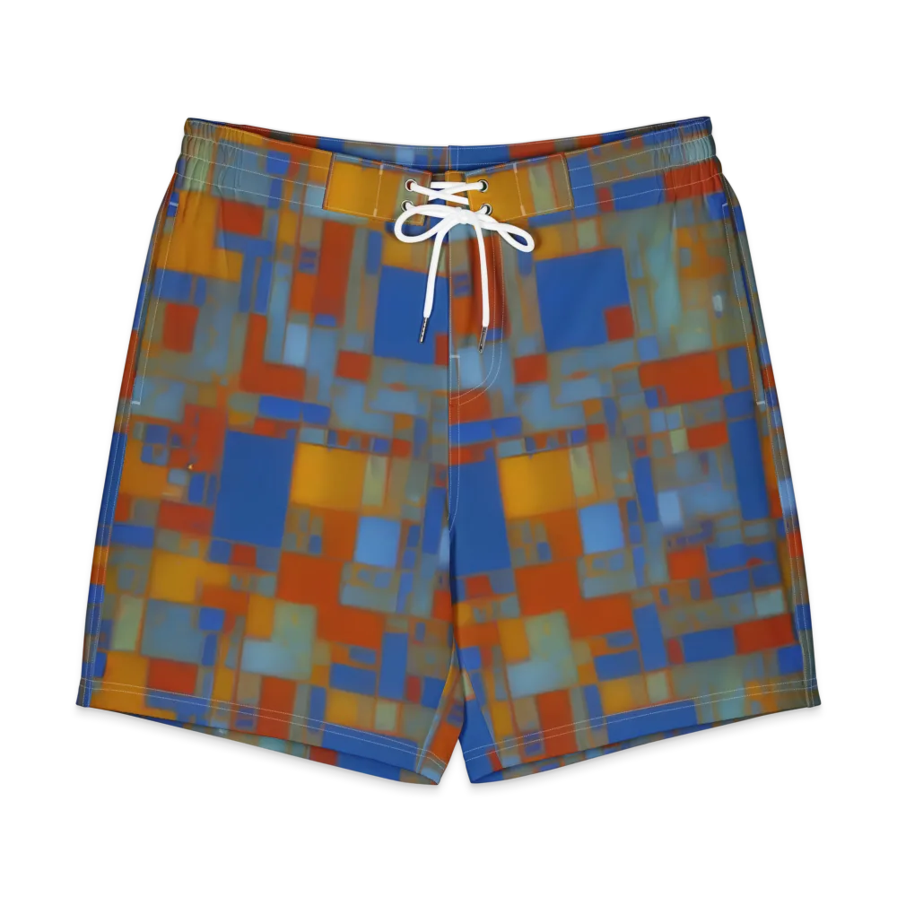 Modernist Current on Men's Board Shorts — Front