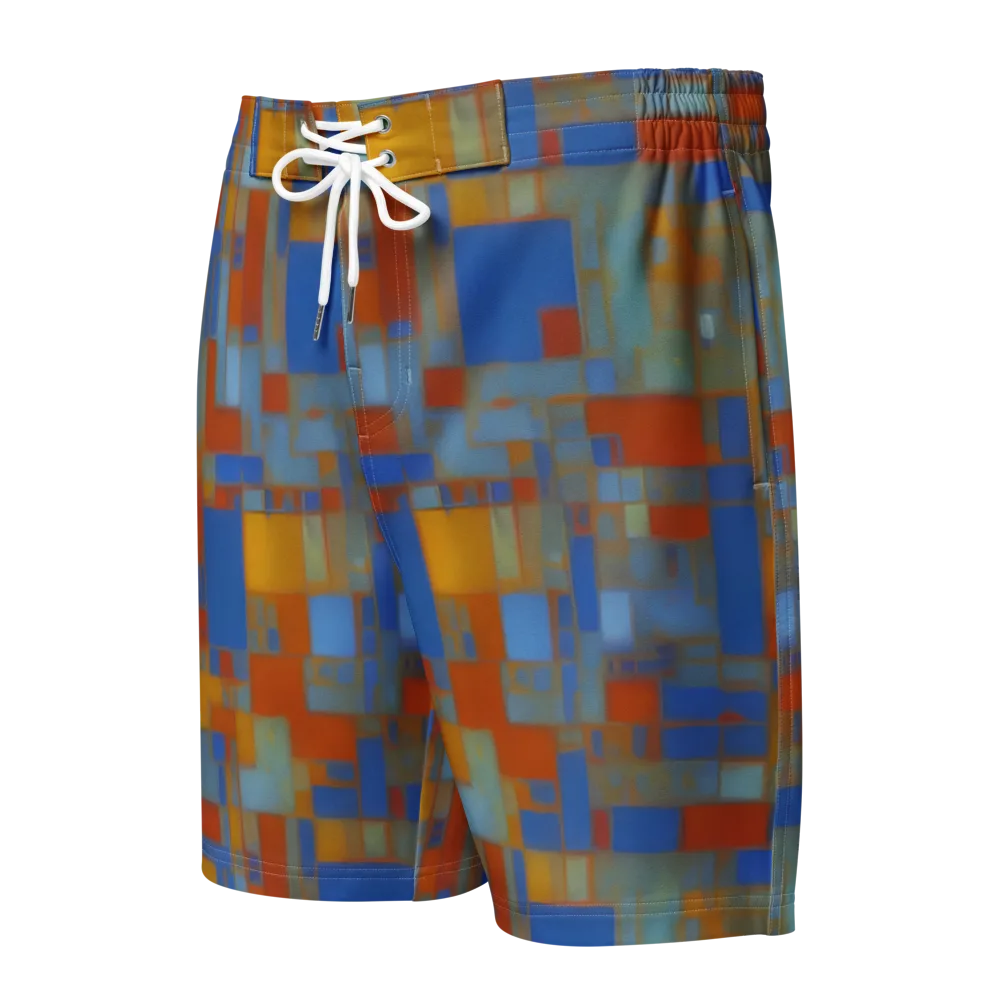 Modernist Current on Men's Board Shorts — Front