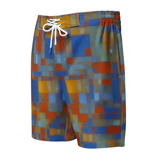Modernist Current on a Men's Board Shorts