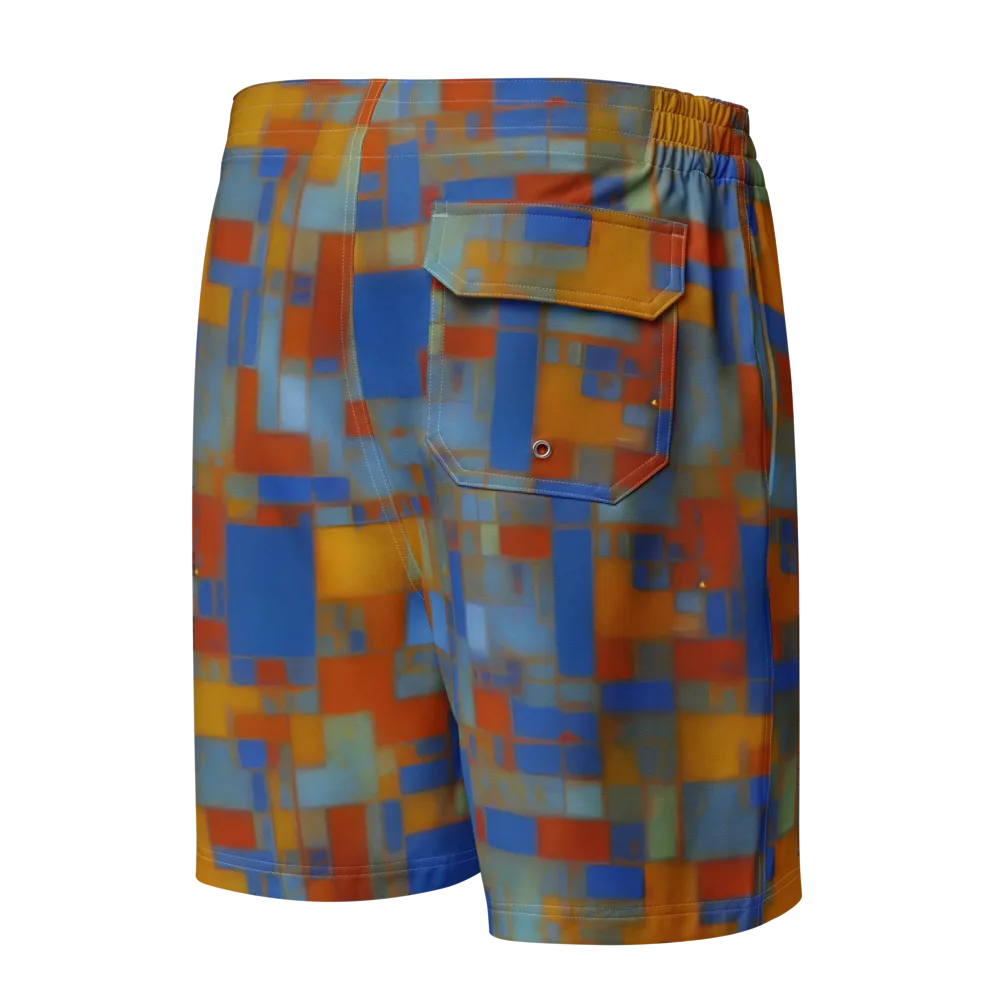 Modernist Current on Men's Board Shorts — Back