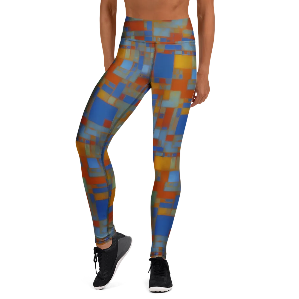 Modernist Current on Yoga Leggings — Front