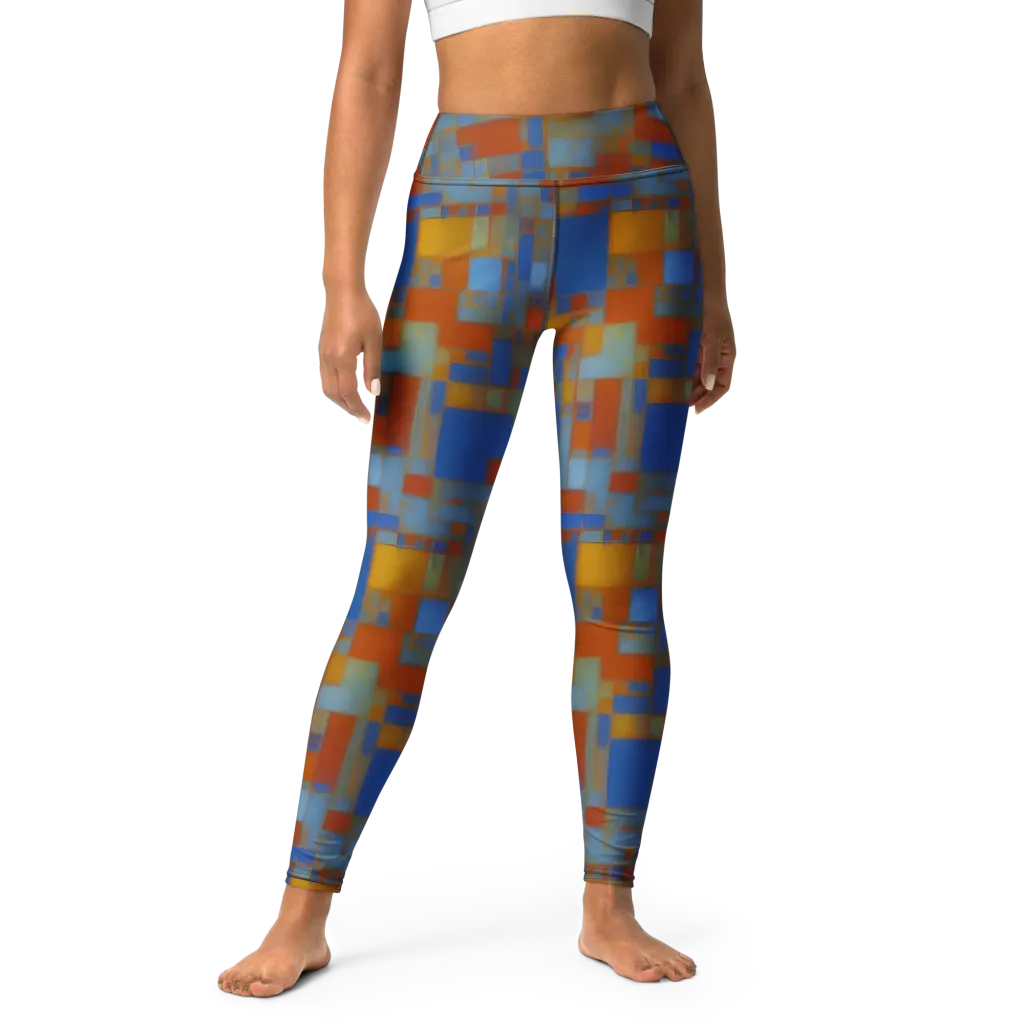Modernist Current on Yoga Leggings — Front
