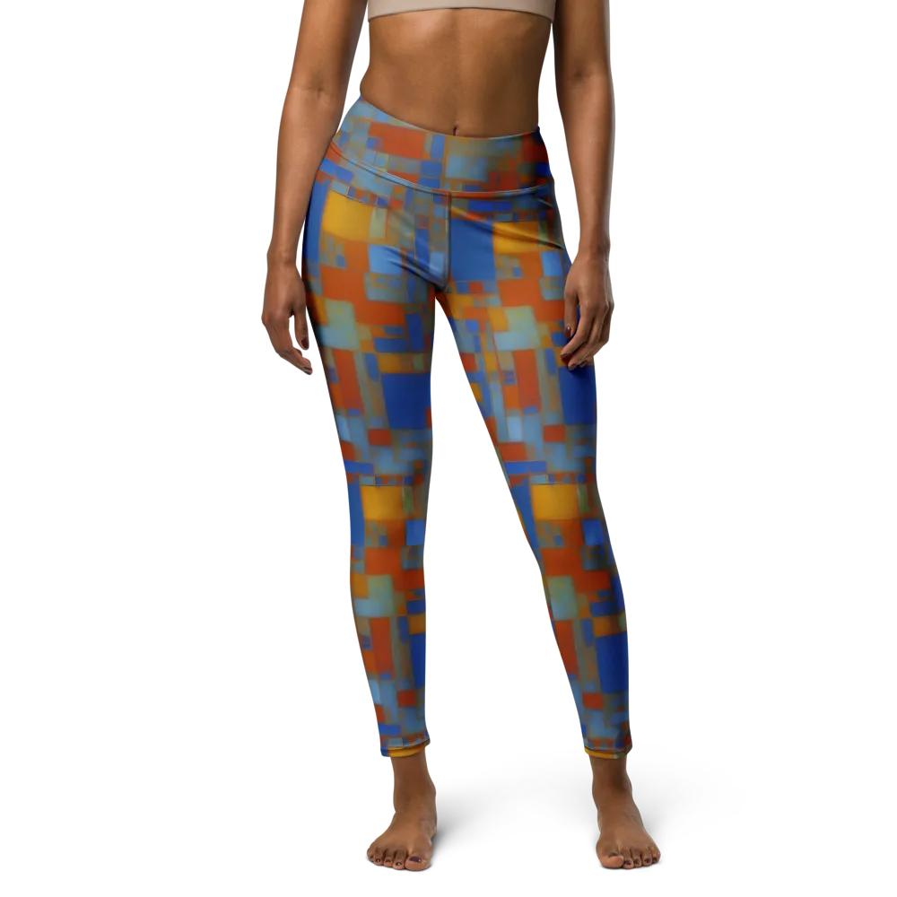 Modernist Current on Yoga Leggings — Front