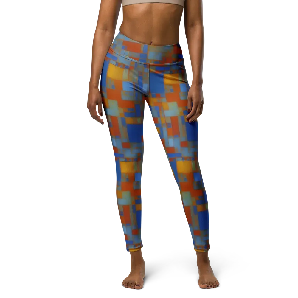Modernist Current on Yoga Leggings — Front