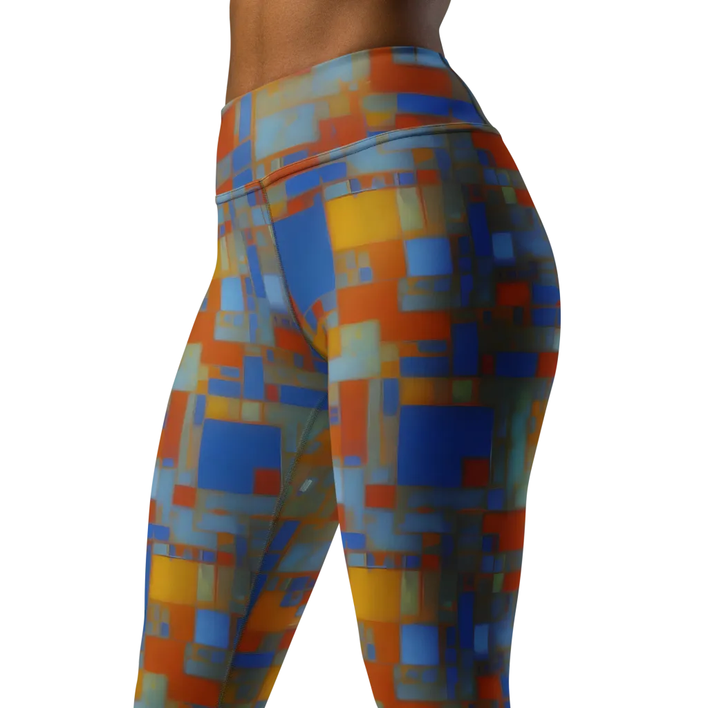 Modernist Current on Yoga Leggings — Left Front